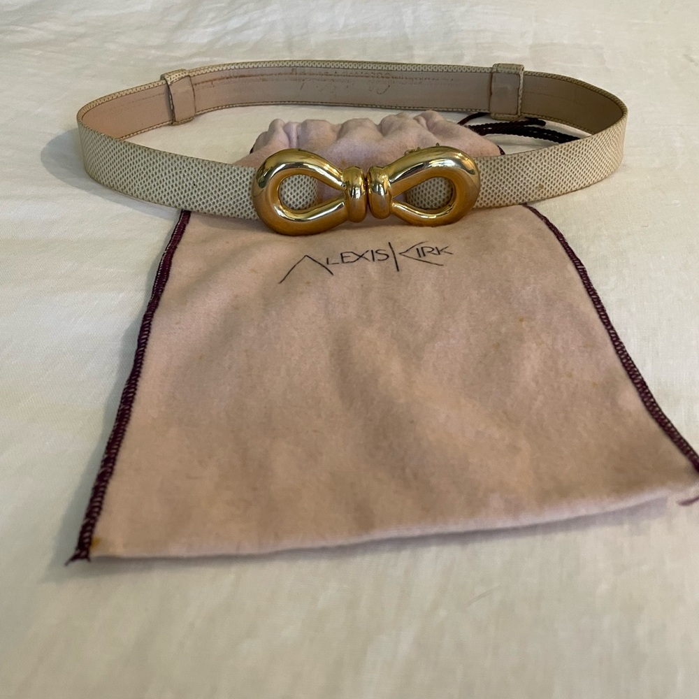 Alexis Kirk Tan Belt with Gold Accent